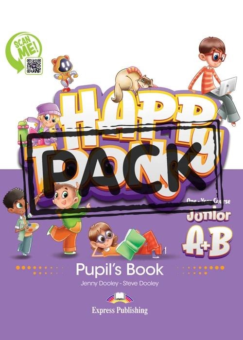 HAPPYTOONS JUNIOR A AND B STUDENTS PACK (DIGIBOOK APP +ALPHABET BOOK)